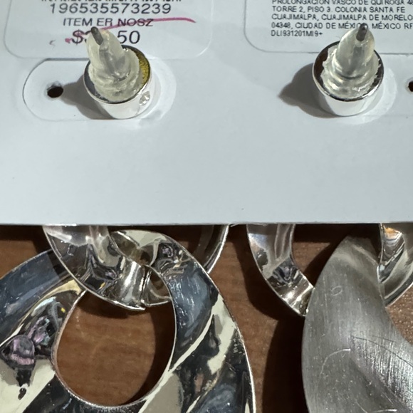 Chico's Shimmering Silver Statement Earrings - Picture 3 of 3